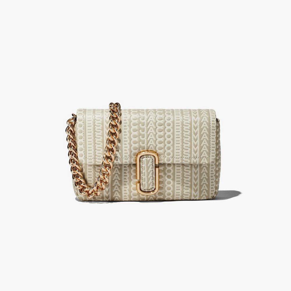 Bolsa De Hombro Marc Jacobs Monogram Cuero J Marc Mujer Kaki | 84123UKYO