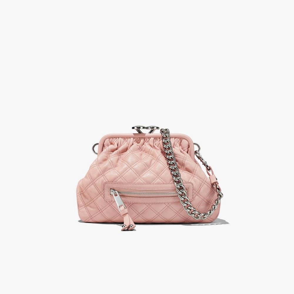 Bolsa De Hombro Marc Jacobs Re-Edition Acolchado Cuero Little Mujer Rosas | 05186UMRN