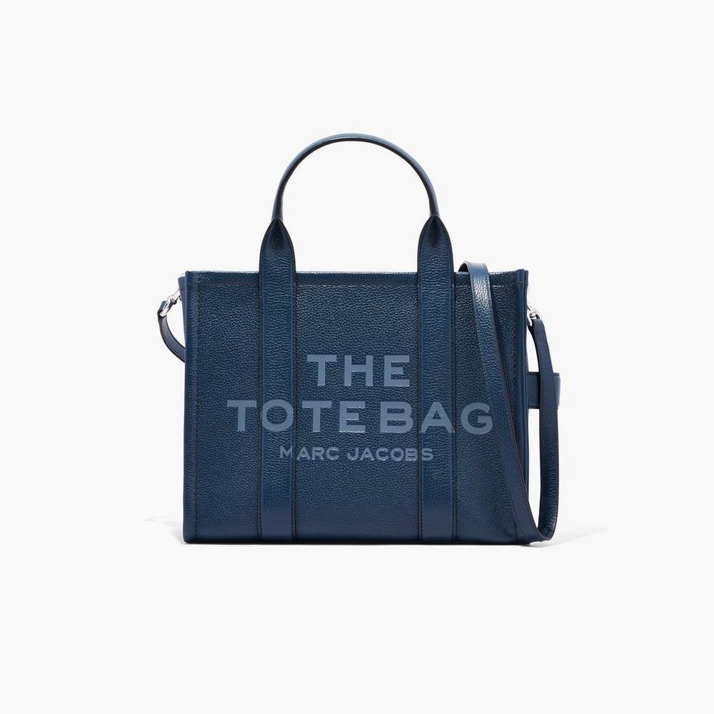 Bolso Tote Marc Jacobs Cuero Medium Mujer Azules | 41032CBWK