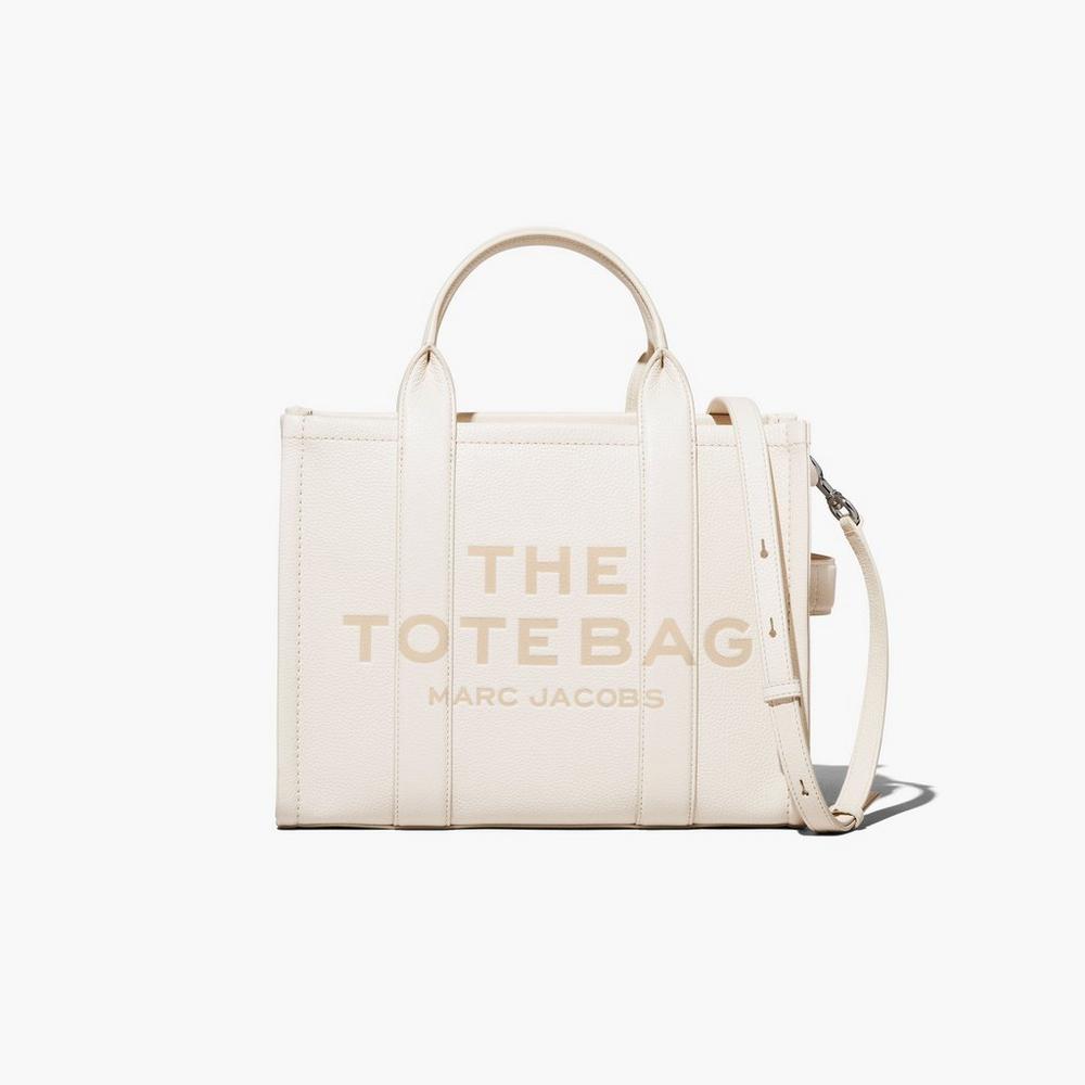 Bolso Tote Marc Jacobs Cuero Medium Mujer Plateados | 50149GUOC