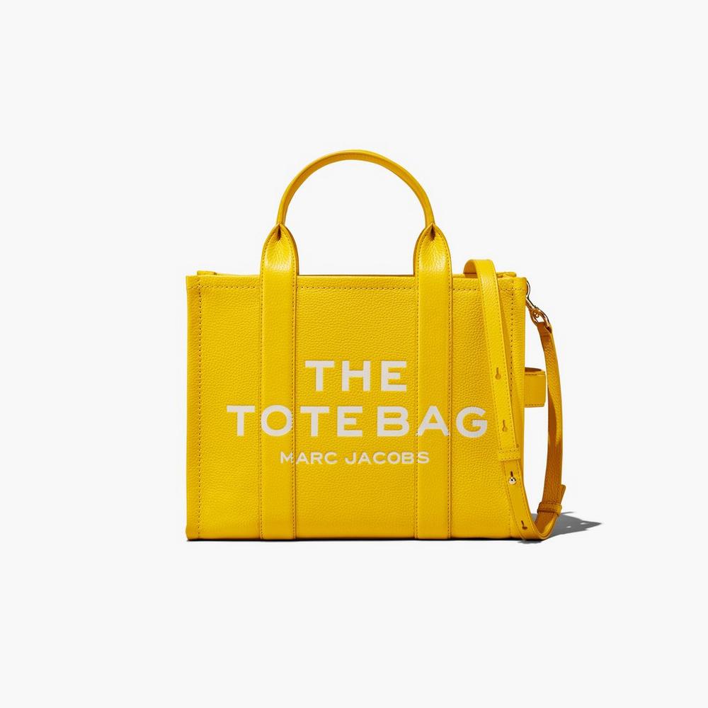 Bolso Tote Marc Jacobs Cuero Medium Mujer Amarillos | 59721HKAI