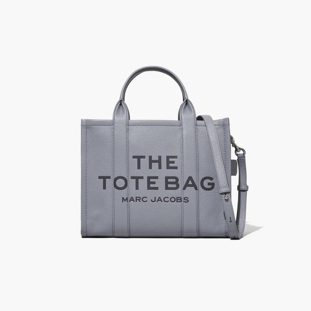 Bolso Tote Marc Jacobs Cuero Medium Mujer Grises | 68459ZHNY