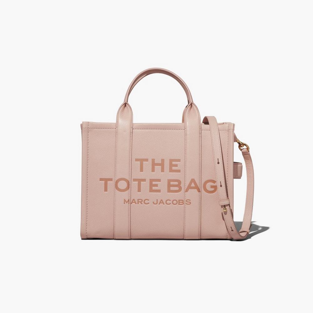 Bolso Tote Marc Jacobs Cuero Medium Mujer Rosas | 80962ANGJ