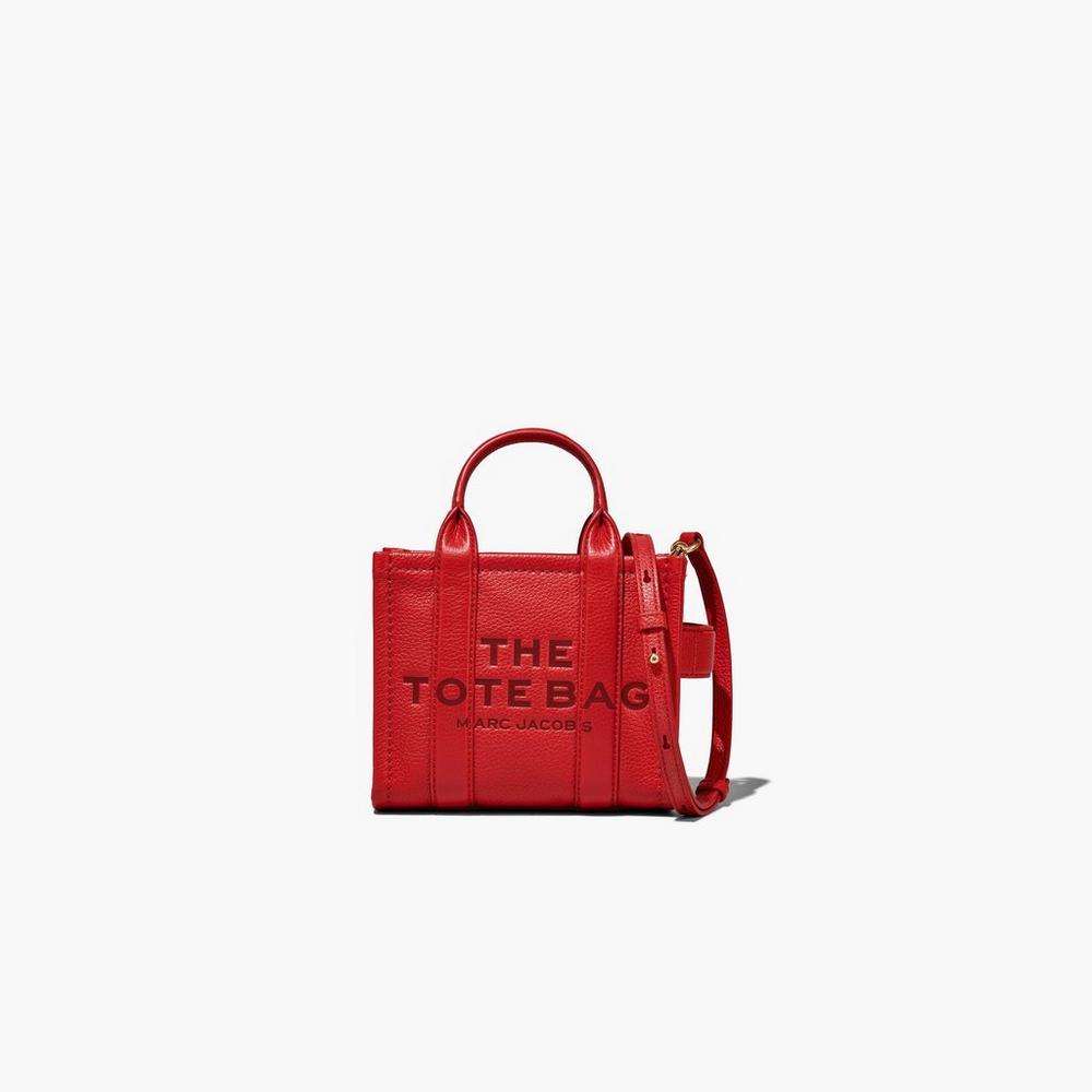 Bolso Tote Marc Jacobs Cuero Micro Mujer Rojos | 59470SMZO