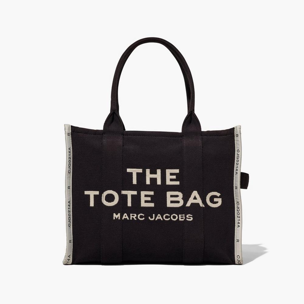 Bolso Tote Marc Jacobs Jacquard Large Mujer Negros | 26315BALE