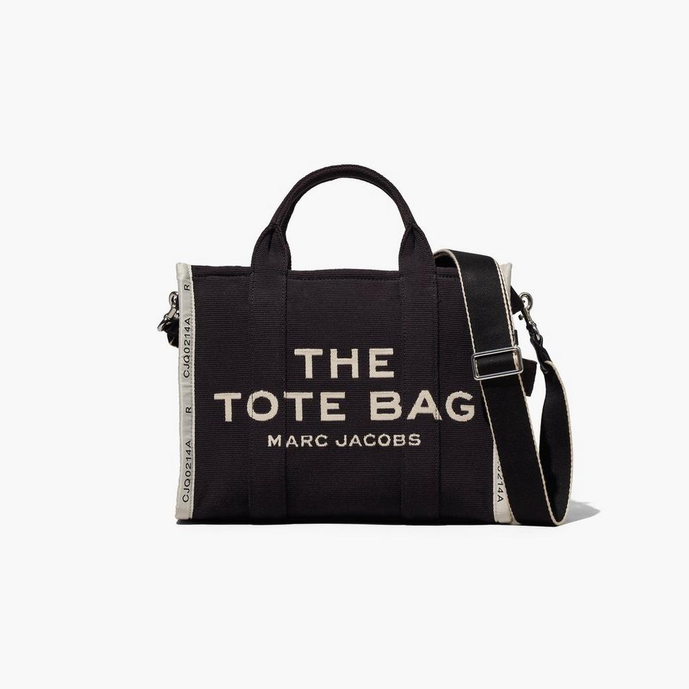 Bolso Tote Marc Jacobs Jacquard Medium Mujer Negros | 02768WMEN