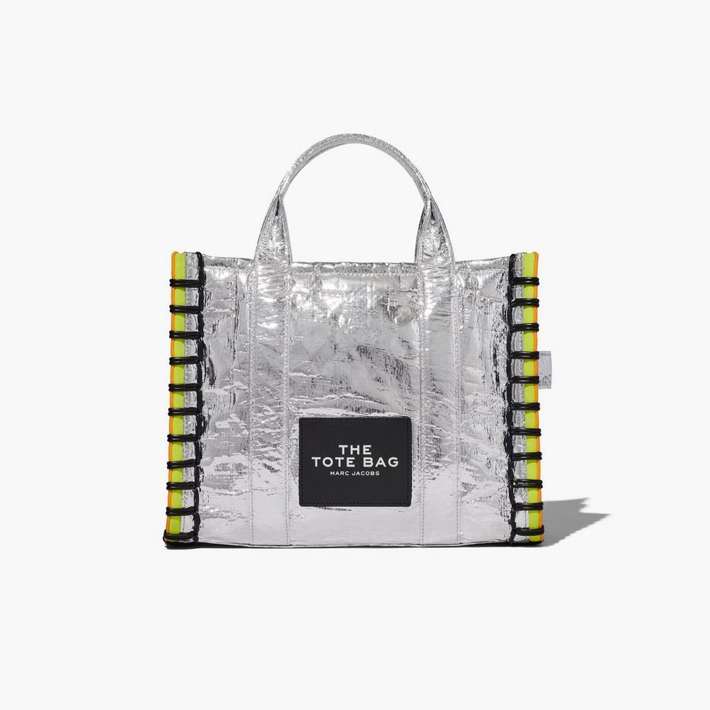 Bolso Tote Marc Jacobs Tarp Medium Tote Mujer Plateados | 36508KGYS