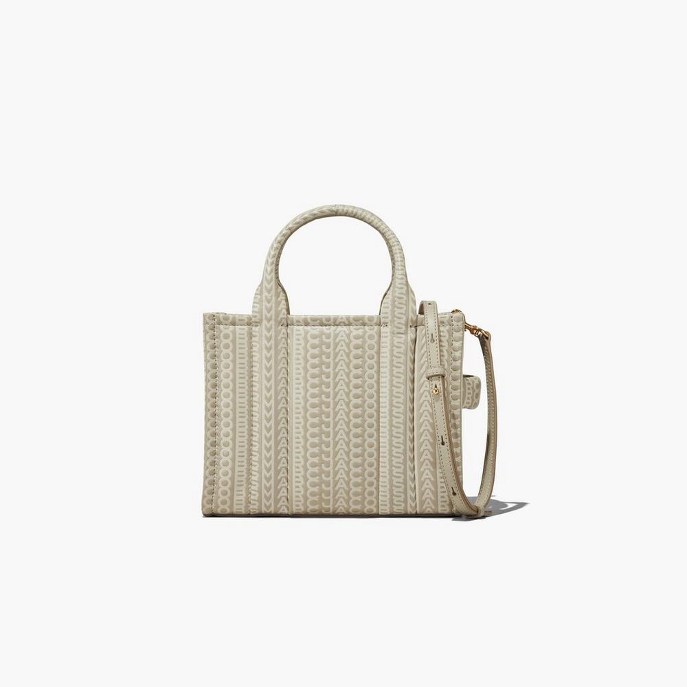 Bolsos Cruzados Marc Jacobs Monogram Cuero Mini Tote Mujer Kaki | 47021QKNB