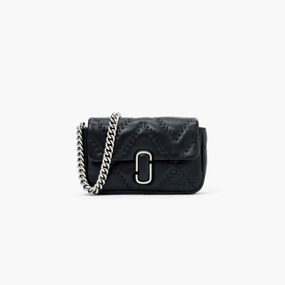 Bolsos Mini Marc Jacobs Acolchado Cuero J Marc Mujer Negros | 49267MRCE