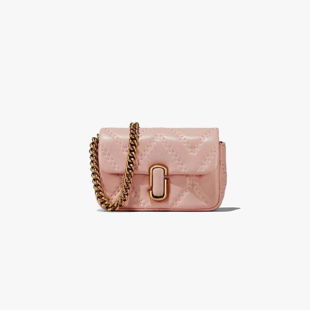 Bolsos Mini Marc Jacobs Acolchado Cuero J Marc Mujer Rosas | 49506BIPH