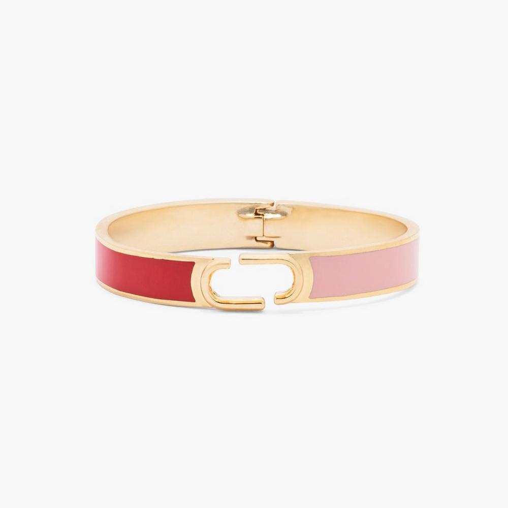 Brazaletes Marc Jacobs Hinge Mujer Rojos Multicolor Dorados | 30152YIRH