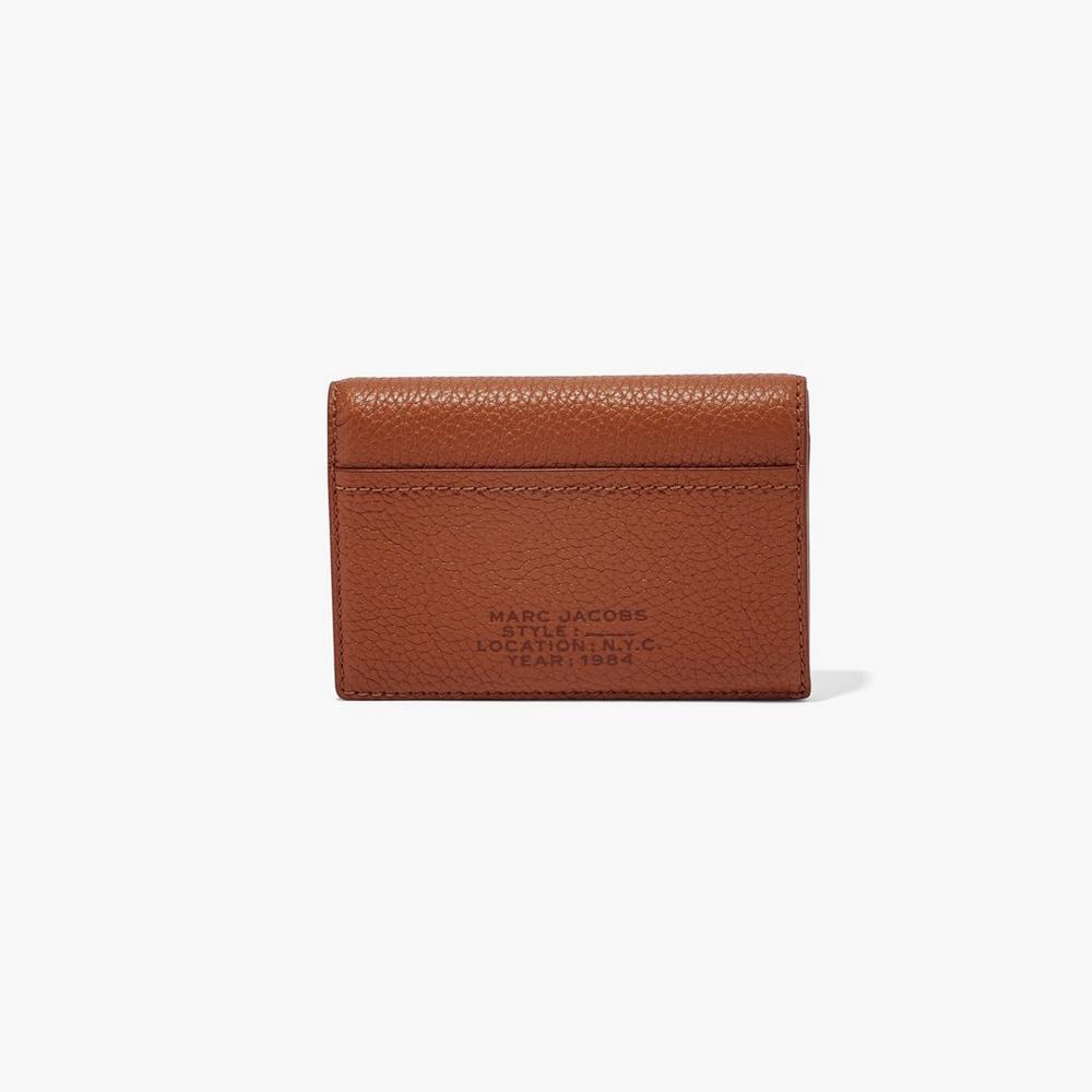 Carteras Pequeñas Marc Jacobs Cuero Bifold Mujer Marrom | 18462AXYZ