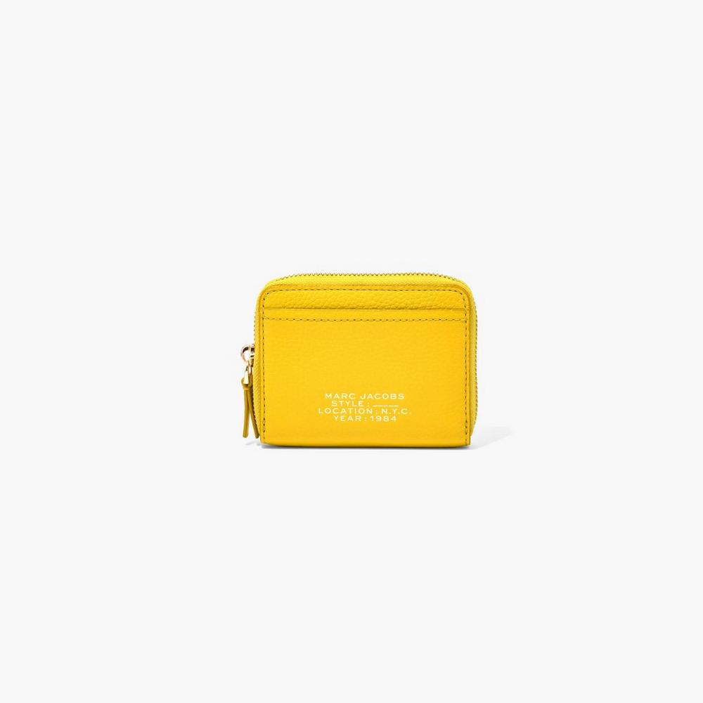 Carteras Pequeñas Marc Jacobs Cuero Zip Around Mujer Amarillos | 20895DTVY