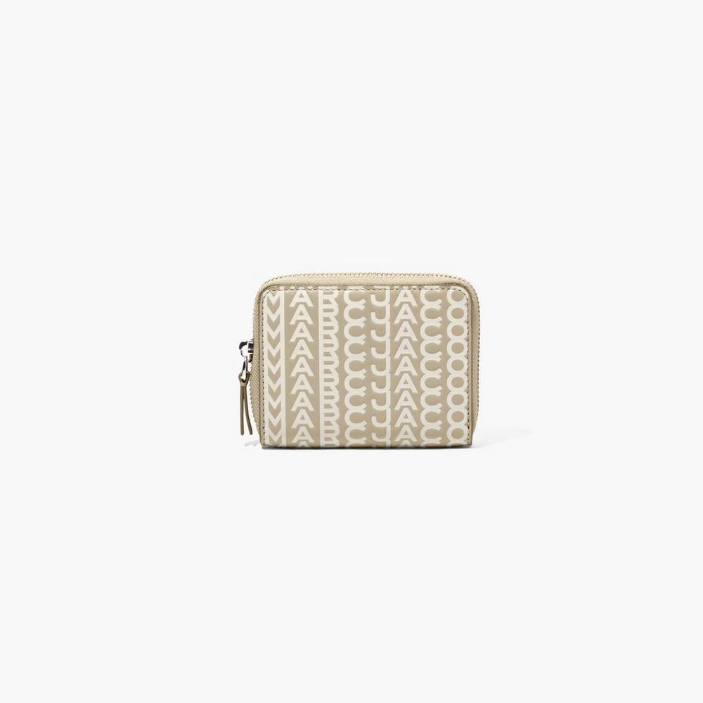 Carteras Pequeñas Marc Jacobs Monogram Cuero Zip Around Mujer Kaki | 46587HKQP