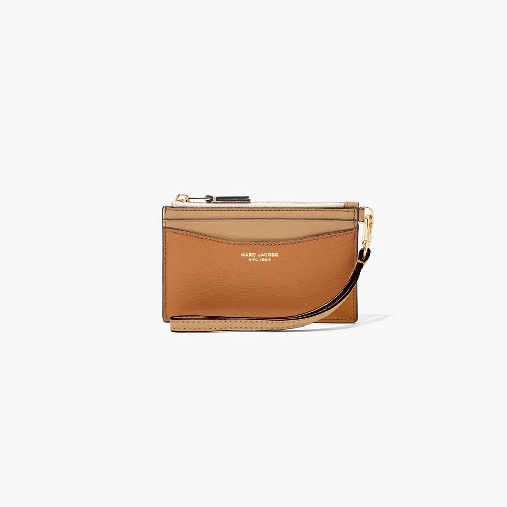 Carteras Pequeñas Marc Jacobs Slim 84 Colorblock Top Zip Wristlet Mujer Marrom Multicolor | 13970RSEG