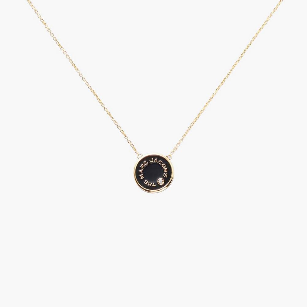 Collar Marc Jacobs Medallion Pendant Mujer Negros Dorados | 45218CZTR