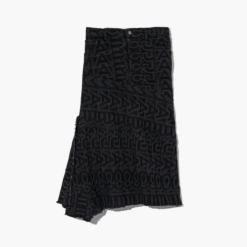 Falda Marc Jacobs Monogram Denim Mujer Negros | 75124GZLI