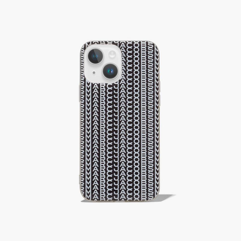 Fundas Para Celular Marc Jacobs Monogram iPhone Case 14 Mujer Negros Blancos | 43961KVAU