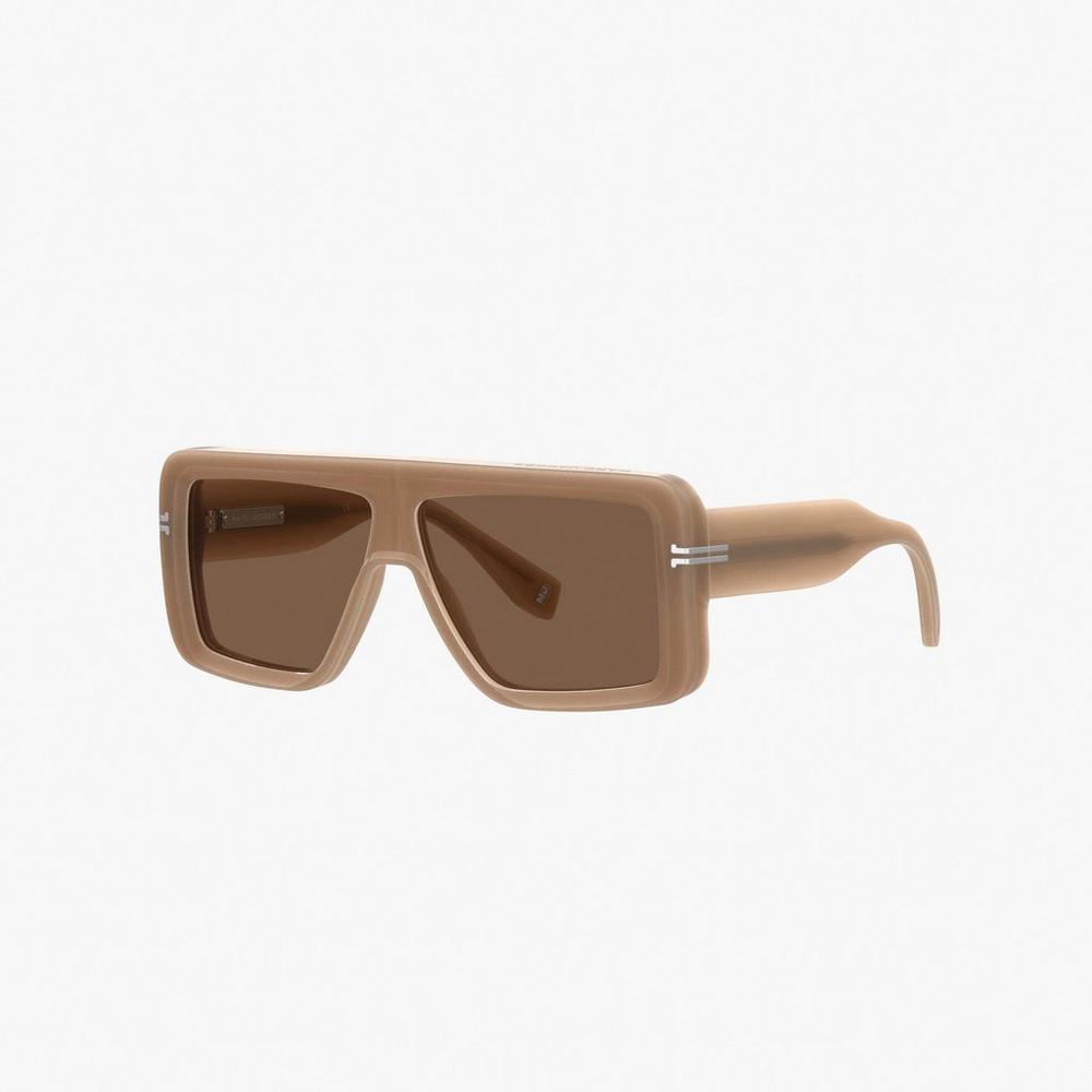 Lentes De Sol Marc Jacobs Icon Rectangular Mujer Marrom | 42639UEYQ