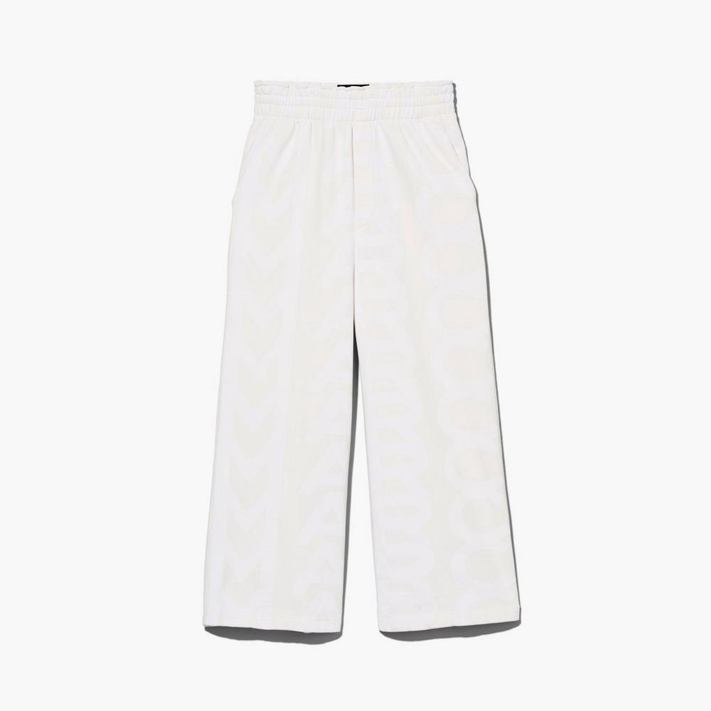 Pantalones Marc Jacobs Monogram Oversized Sweatpants Mujer Blancos | 37205WJNY