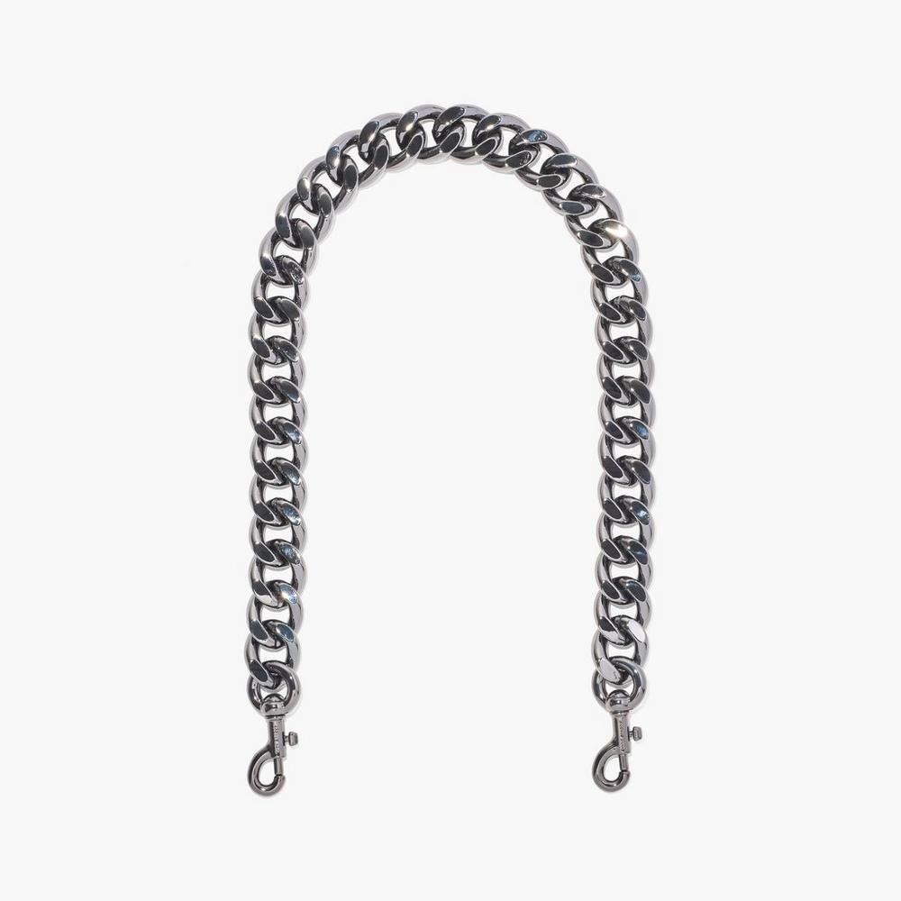Strap Marc Jacobs Chainlink Shoulder Mujer Plateados | 27658WIQN