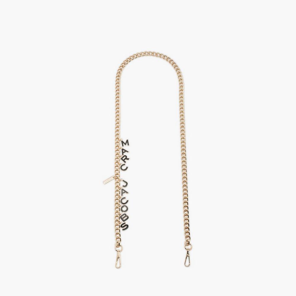 Strap Marc Jacobs Charm Chain Crossbody Mujer Negros Dorados | 40352YGRO