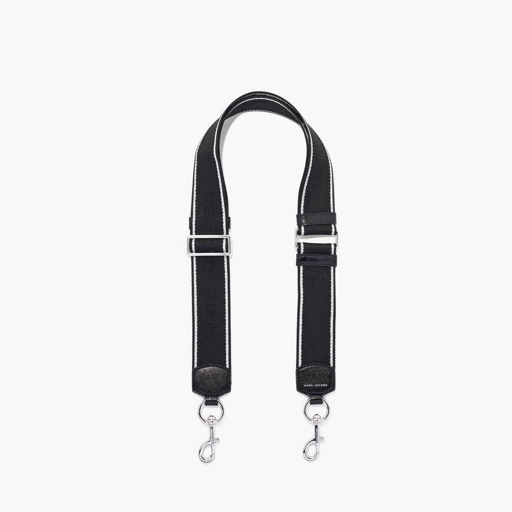 Strap Marc Jacobs Logo DTM Webbing Mujer Negros | 37980XNDS
