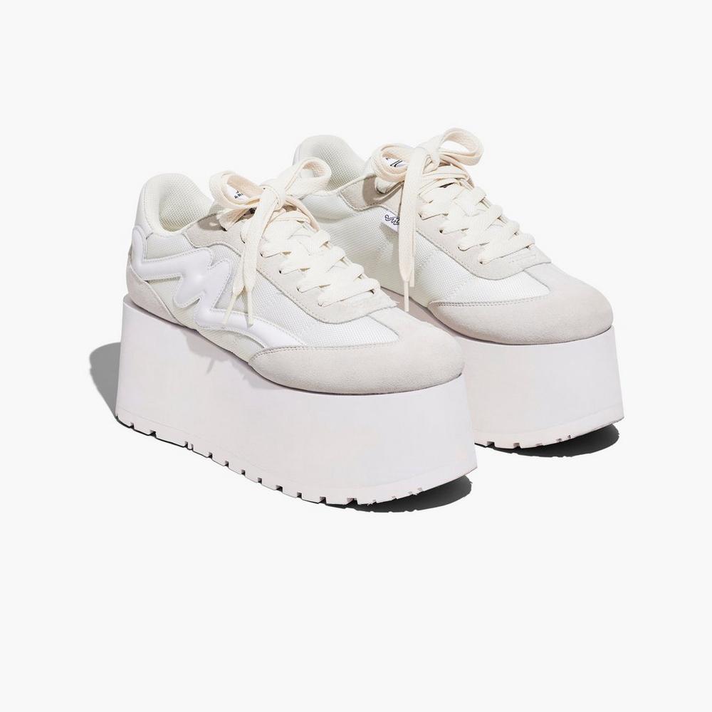 Tenis Marc Jacobs Plataforma Jogger Mujer Blancos | 62918BCGQ